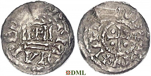 Денарий, Германия, Швабия, Konrad II (1024-1039), м.д. Esslingen, Dbg. 1764