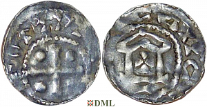 Денарий, Германия, Франкония, Otto II (973-983), м.д. Mainz, Dbg. 776-777