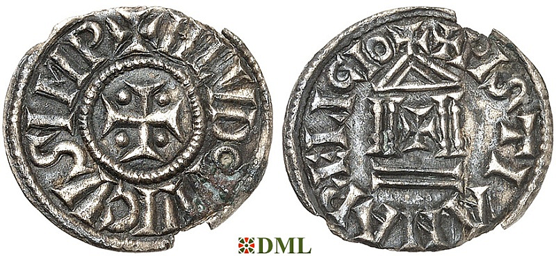 Денье, Каролинги, Louis le Pieux (814-840), Unknown mints, Depeyrot 1179