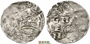 Денарий, Германия, Швабия, Heinrich II (1002-1024), м.д. Strassburg, Dbg. 915