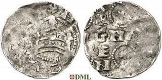 Денарий, Германия, Швабия, Heinrich II (1002-1024), м.д. Strassburg, Dbg. 915