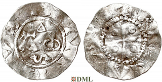 Денарий, Германия, Нижняя Лотарингия, Heinrich II (1002-1024), м.д. Deventer, Ilisch 2000, 1.7