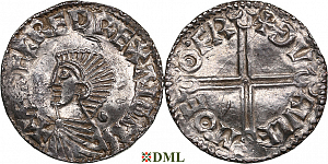 Денарий, Англия, Æthelred II (978-1016), м.д. York, монетарий Thorulfr, North 774