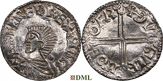 Денарий, Англия, Æthelred II (978-1016), м.д. York, монетарий Thorulfr, North 774