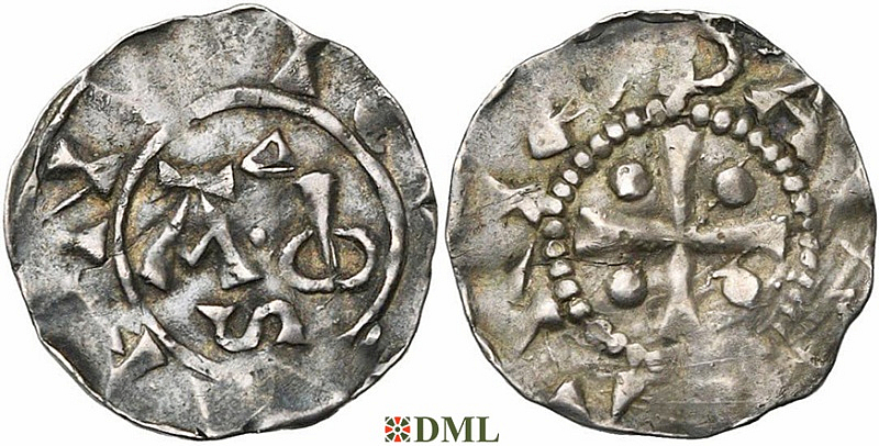 Денарий, Германия, Нижняя Лотарингия, Heinrich II (1002-1024), м.д. Deventer, Ilisch 2000, 1.7
