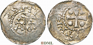 Денарий, Германия, Нижняя Лотарингия, Bernold (1046-1054), м.д. Deventer, Ilisch 2000, 1.17
