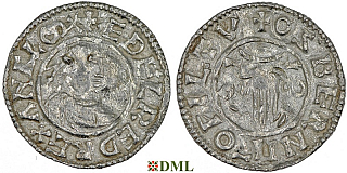 Денарий, Англия, Æthelred II (978-1016), м.д. Wilton, монетарий Osbern, North 766