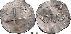 Денарий, Германия, Нижняя Лотарингия, Otto I (936-973), м.д. Koln, Dbg.