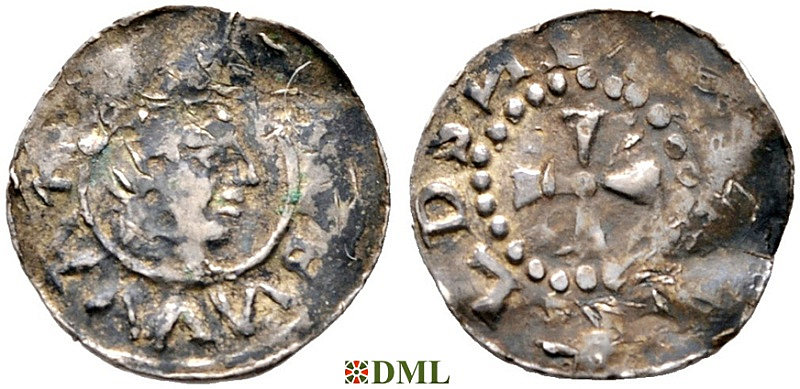 Денарий, Германия, Саксония, Bernward (993-1022), м.д. Hildesheim, Dbg. 711