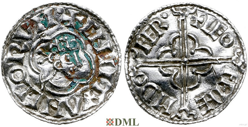 Денарий, Англия, Cnut (1016-1035), м.д. Dover, монетарий Leofwine, North 781