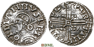 Денарий, Дания, Magnus I (1042-1047), м.д. Lund, Hbg. 6