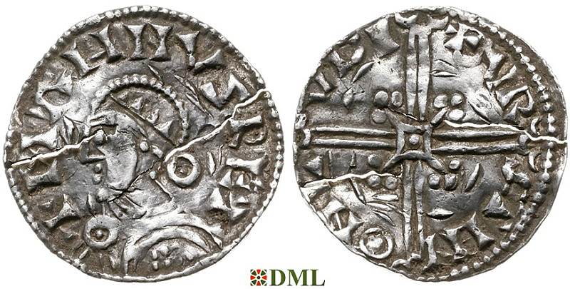Денарий, Дания, Magnus I (1042-1047), м.д. Lund, Hbg. 6