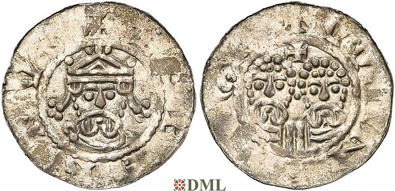 Денарий, Германия, Нижняя Лотарингия, Gf. Egbert II (1068-1090), м.д. Winsum, Ilisch 2000, 22.8