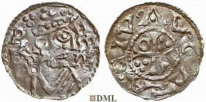 Денарий, Германия, Швабия, Heinrich II (1002-1024), м.д. Augsburg, Hahn 1976, 145.26