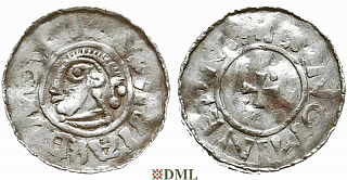 Денарий, Германия, Саксония, Bernhard I (973-1011), м.д. Bardowick, Dbg. 585