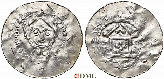 Денарий, Германия, Саксония, Heinrich III (1039-1056), м.д. Erfurt, Dbg. 885
