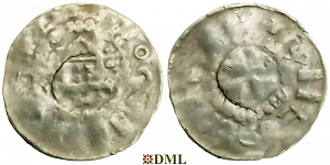 Денарий, Германия, Саксония, Anonymous bishop, м.д. Magdeburg, Dbg. 1330