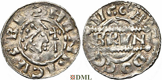 Денарий, Германия, Нижняя Лотарингия, Bruno III (1050-1057), м.д. Dokkum, Ilisch 2000, 21.19