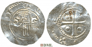 Денарий, Германия, Нижняя Лотарингия, Heinrich II (1002-1024), м.д. Deventer, Ilisch 2000, 1.8