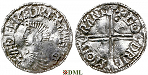 Денарий, Англия, Æthelred II (978-1016), м.д. Cambridge, монетарий Godric, North 774