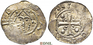 Денарий, Германия, Нижняя Лотарингия, Heinrich III (1036-1056) или Heinrich IV (1056-1106), м.д. Tiel, Ilisch 2000, 9.3