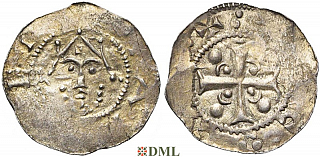 Денарий, Германия, Нижняя Лотарингия, Heinrich III (1036-1056) или Heinrich IV (1056-1106), м.д. Tiel, Ilisch 2000, 9.3