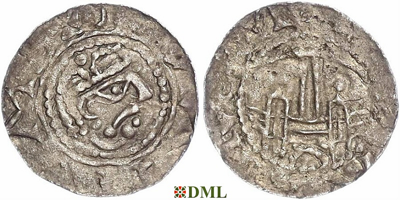 Денарий, Германия, Саксония, Anonymous bishop, м.д. Magdeburg, Dbg. 648