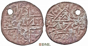 Денарий, Германия, Бавария, Heinrich V (1018-1026), м.д. Regensburg, монетарий AZO, Hahn 1976, 31b1