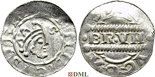 Денарий, Германия, Нижняя Лотарингия, Bruno III (1050-1057), м.д. Dokkum, Ilisch 2000, 21.22