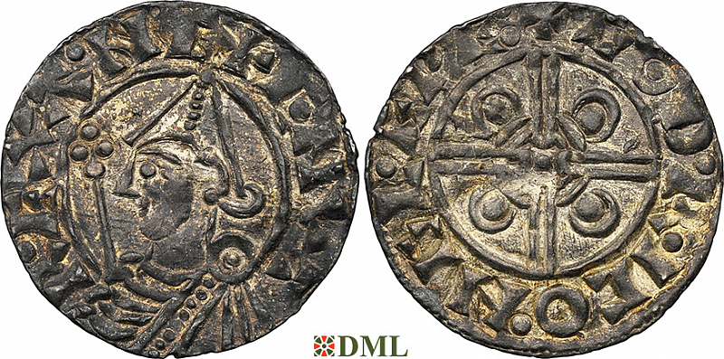 Денарий, Англия, Cnut  (1016-1035), м.д. Gloucester, монетарий Godric, North 787