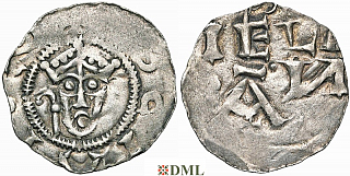 Денарий, Германия, Нижняя Лотарингия, Hendrik III (1039-1056), м.д. Zaltbommel, Ilisch 2000, 4.17.2