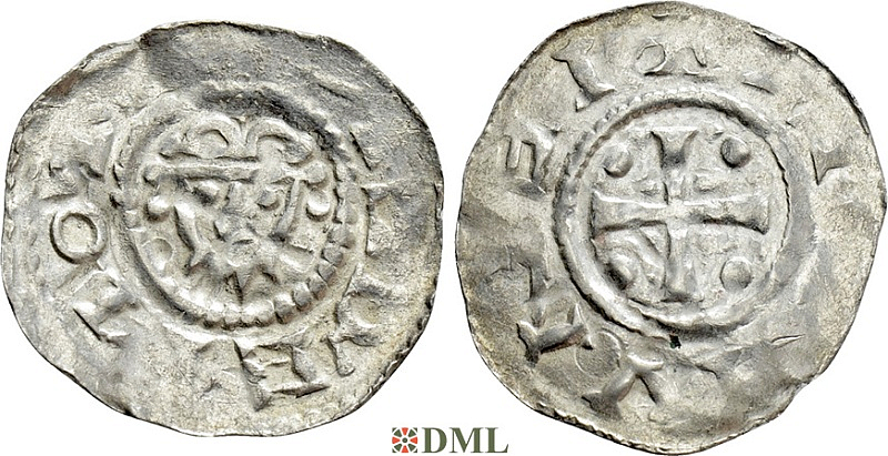 Денарий, Германия, Нижняя Лотарингия, Hermann (1059-1074), м.д. Jever, Dbg. 597