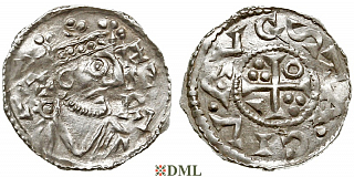Денарий, Германия, Швабия, Heinrich II (1002-1024), м.д. Augsburg, Hahn 1976, 145.22
