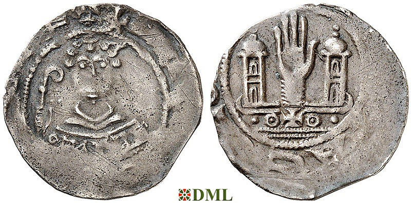 Денарий, Германия, Нижняя Лотарингия, Hermann III von Hochstaden (1089-1099), м.д. Koln, Dbg. 414