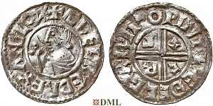 Денарий, Англия, Æthelred II (978-1016), м.д. Winchester, монетарий Æthelgar, North 770
