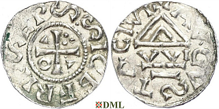 Денарий, Германия, Швабия, Siegfried I (1000-1006), м.д. Augsburg, монетарий WI, Hahn 1976, 141a1