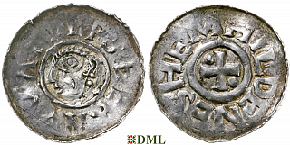 Денарий, Германия, Саксония, Bernward (993-1022), м.д. Hildesheim, Dbg. 710