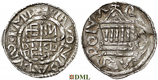 Денарий, Германия, Бавария, Heinrich III (1027-1039) и Konrad II (1024-1039), м.д. Regensburg, Hahn 1976, 35