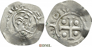 Денарий, Германия, Нижняя Лотарингия, Bernold (1046-1054), м.д. Deventer, Ilisch 2000, 1.13-1.15