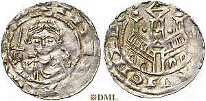 Денарий, Германия, Саксония, EB. Hartwig (1079-1102), м.д. Gittelde, Dbg. 690
