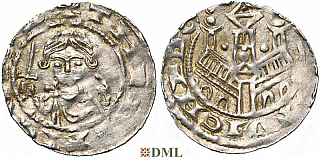 Денарий, Германия, Саксония, EB. Hartwig (1079-1102), м.д. Gittelde, Dbg. 690