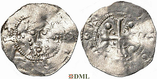 Денарий, Германия, Нижняя Лотарингия, Heinrich III (1036-1056) или Heinrich IV (1056-1106), м.д. Tiel, Ilisch 2000, 9.3