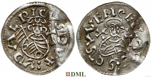 Денарий, Чехия, Богемия, Oldřich (1012-1034), м.д. Praga, Šmerda 134a