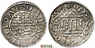 Денарий, Германия, Бавария, Heinrich III (1027-1039) и Konrad II (1024-1039), м.д. Regensburg, Hahn 1976, 35