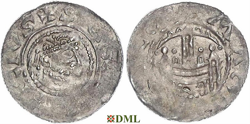 Денарий, Германия, Саксония, Anonymous bishop, м.д. Magdeburg, Dbg. 648