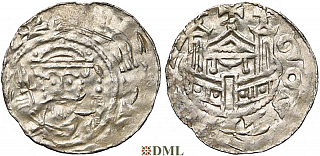 Денарий, Германия, Саксония, K. Heinrich IV (1084-1106), м.д. Goslar, Dbg. 671