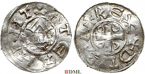 Денарий, Германия, Саксония, Нижняя Саксония, Otto III (983-1002), type OAP