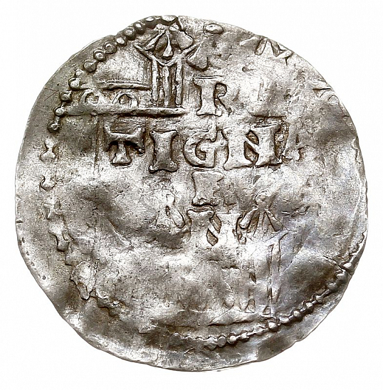 Денарий, Германия, Швабия, Heinrich II (1002-1024), м.д. Strassburg, Dbg. 920