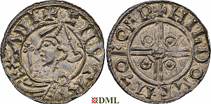 Денарий, Англия, Cnut  (1016-1035), м.д. York, монетарий Hildulfr, North 781