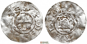 Денарий, Германия, Саксония, м.д. Goslar, type OAP, Imitatie (Подражание)